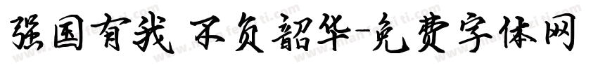 强国有我 不负韶华字体转换